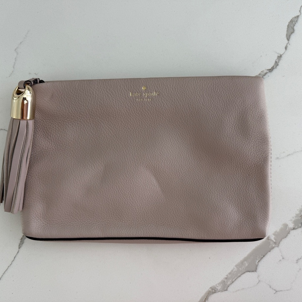 Kate Spade Soft Beige Leather clutch